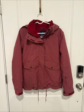 Roxy Girls' Dusty Rose Hooded Puffer Jacket